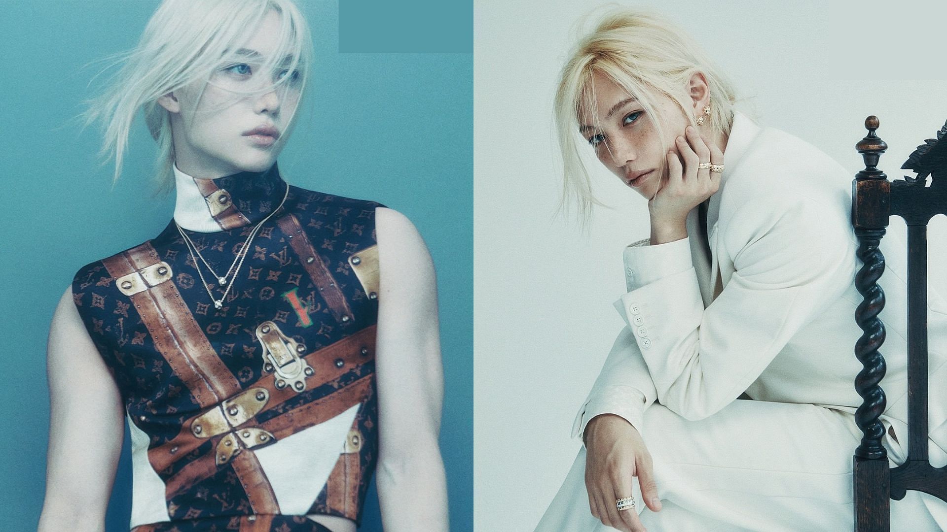 Felix shines in the new Louis vuitton X ELLE Korea pictorial (Images via Instagram/yong.lixx)