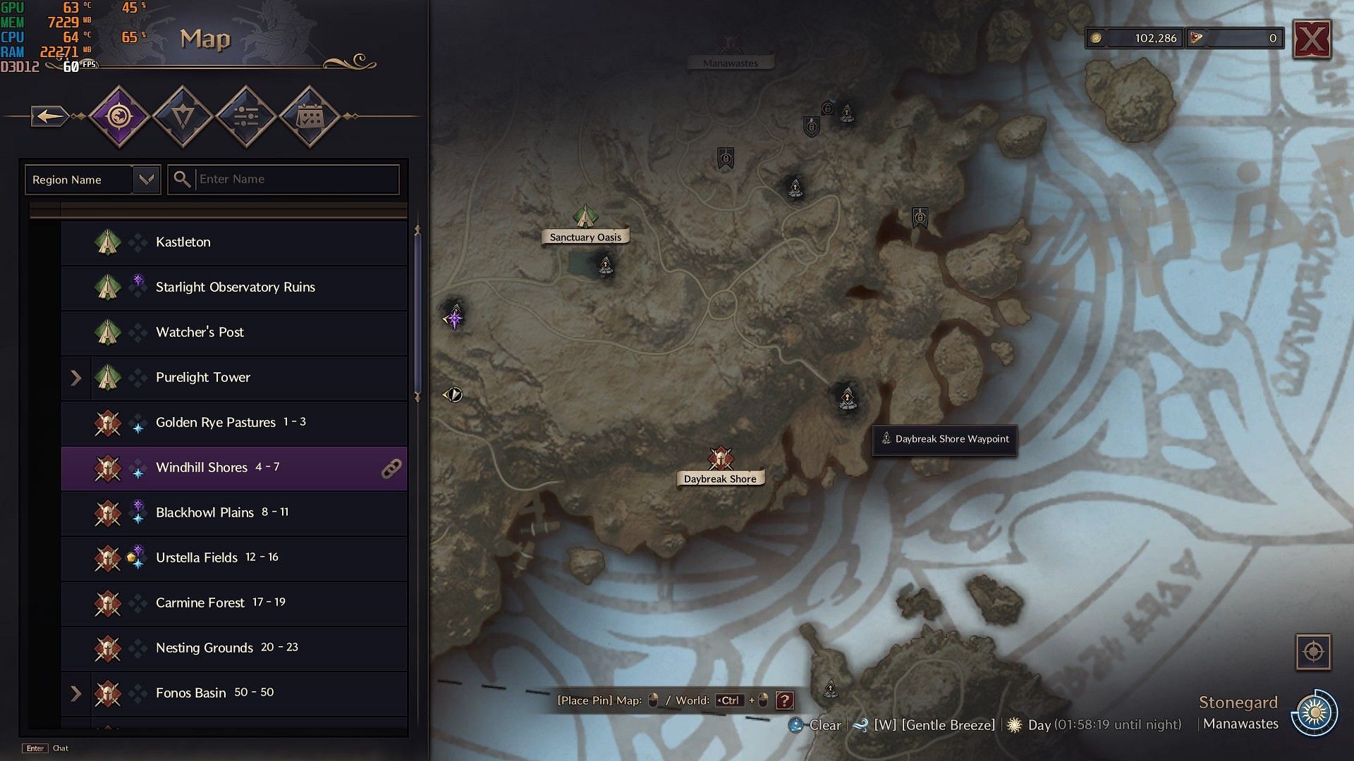 Daybreak Shores waypoint (Image via NCSoft)