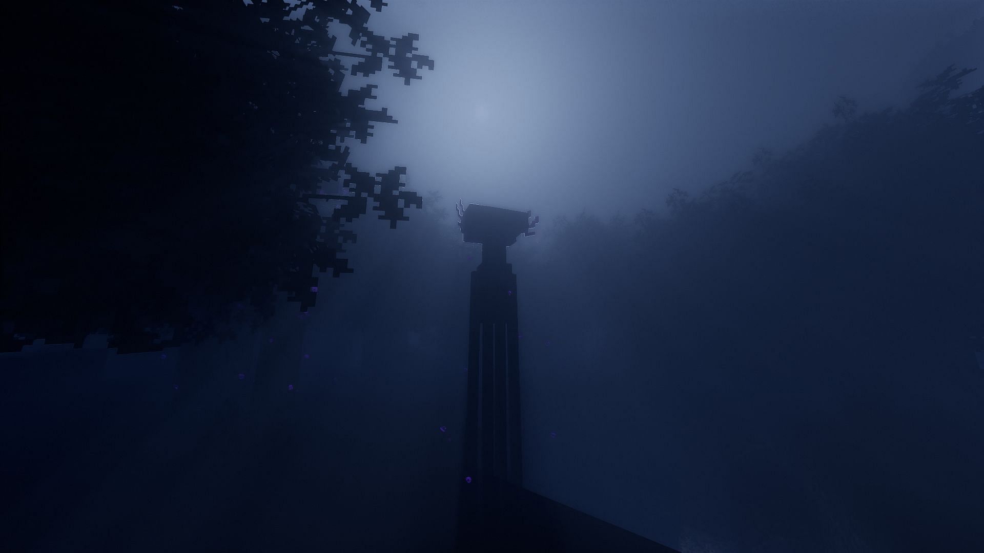 Insanity has been regarded as one of the best Minecraft spooky shader packs that players can experience (Image via Mojang Studios || Curseforge/@ElocinDev)