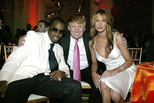 Donald Trump with Sean Combs (Image via Getty)