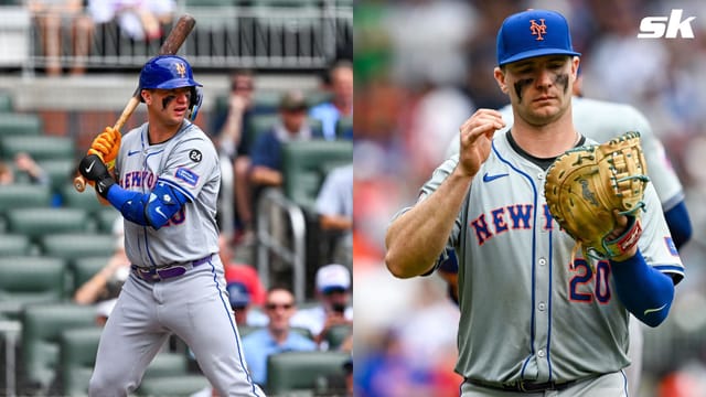 Watch: Pete Alonso trips over his bat and falls while failing to make ...