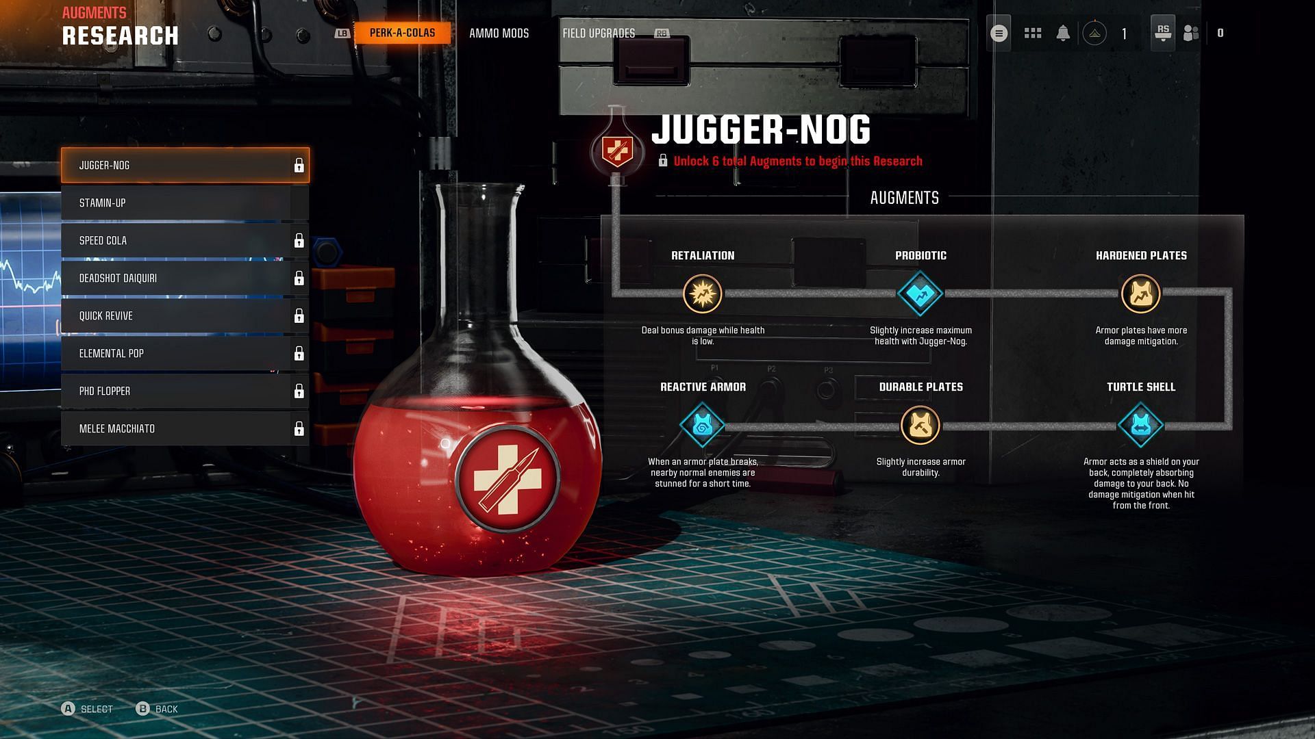 Researching Perk-A-Colas in Black Ops 6 (Image via Activision)