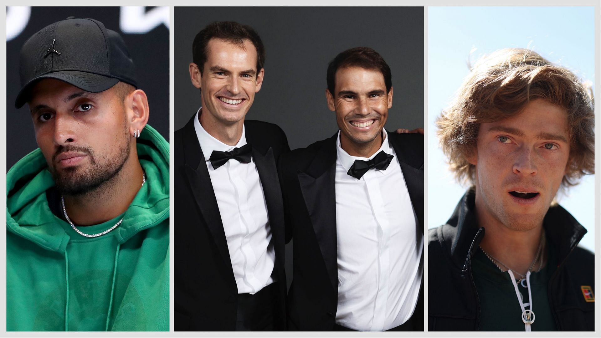 Nick Kyrgios, Andy Murray, Rafael Nadal and Andrey Rublev