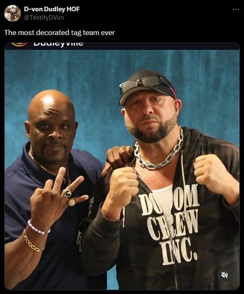 Screengrab of D-Von's tweet (source: x.com)