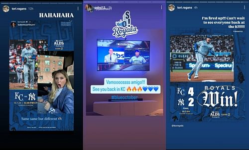 Cole Ragans, Salvador Perez wives' IG stories