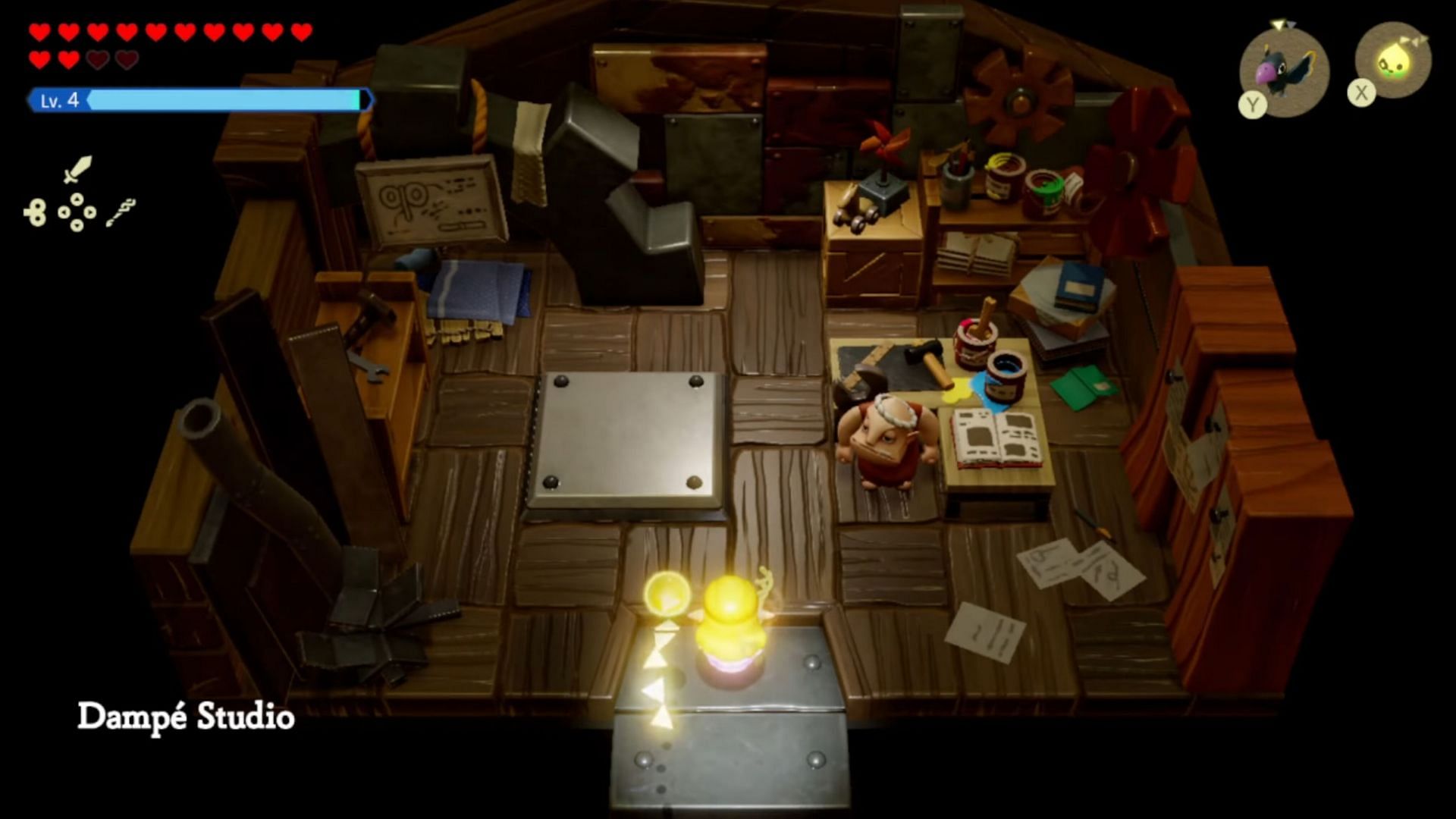 Enter Dampe&#039;s Studio to start Get Rick Quick side quest (Image via Nintendo)