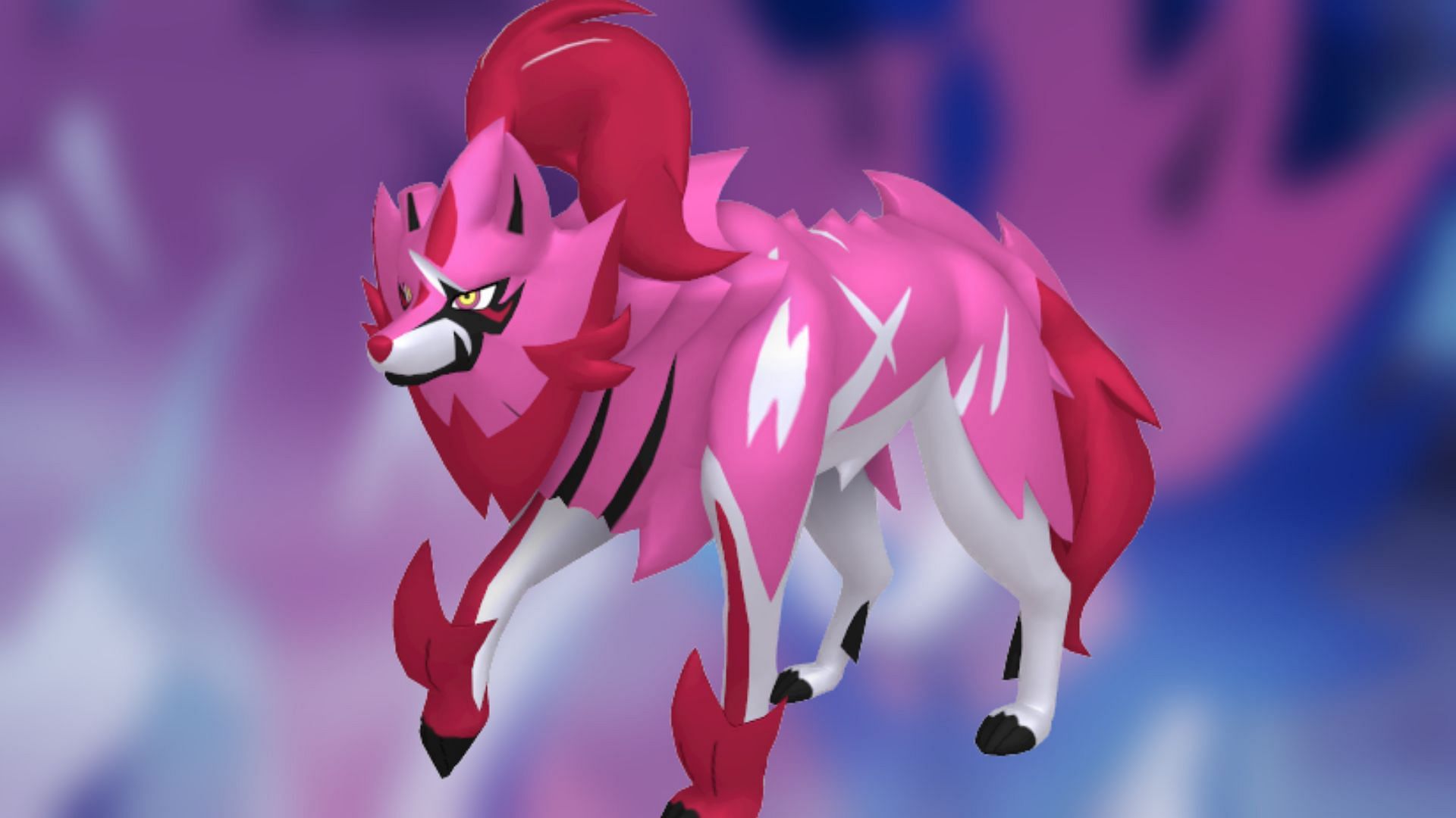 Shiny Zamazenta has a pink coloration (Image via The Pokemon Company)