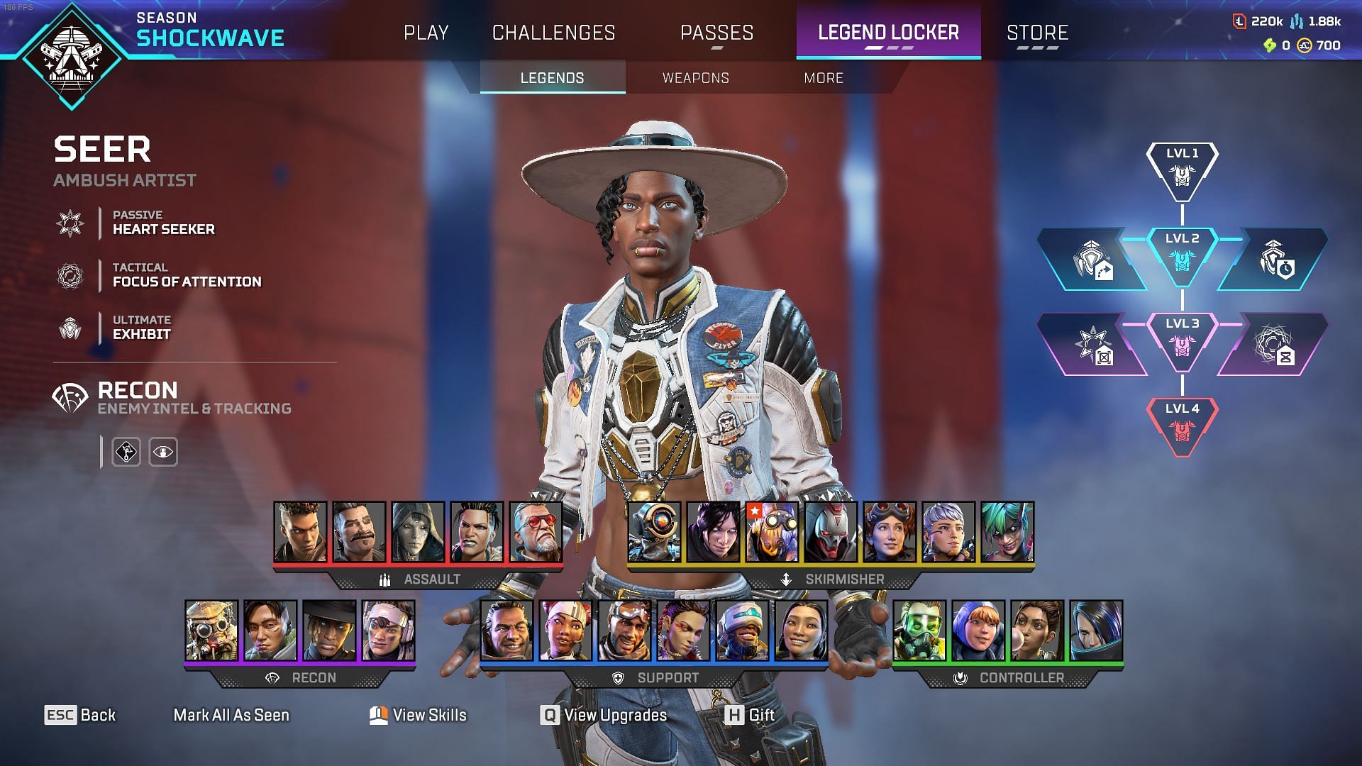 Seer Recon Legend in Apex Legends (Image via EA)