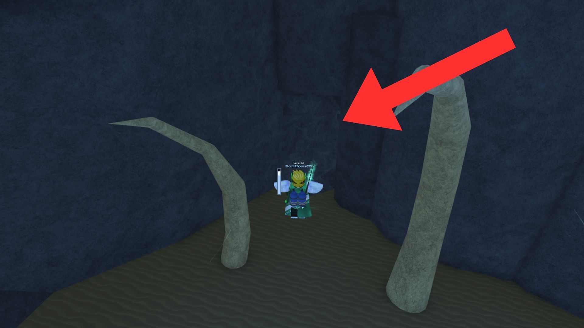 This is the entrance to the cave (Image via Roblox)