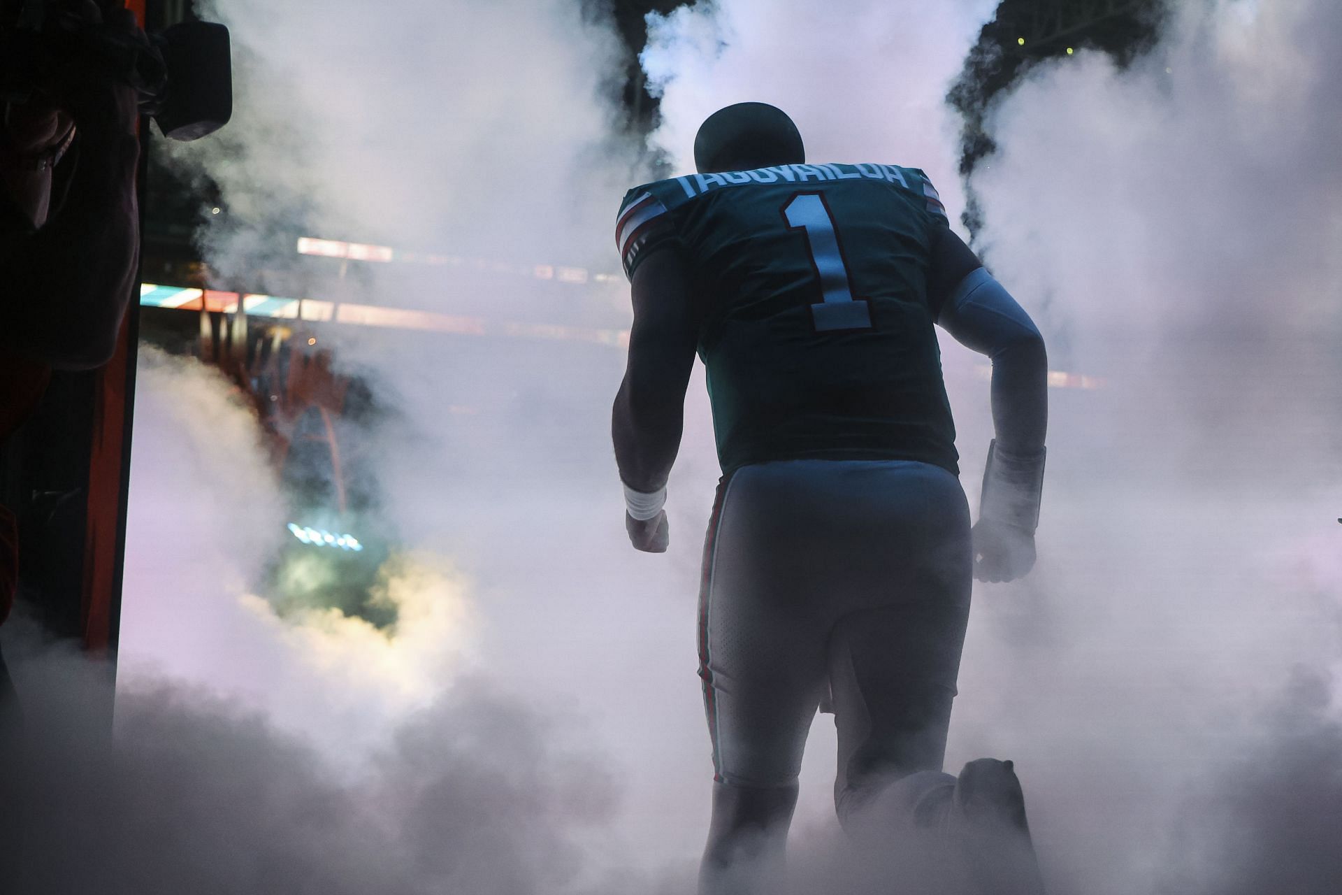 Tua Tagovailoa during Buffalo Bills v Miami Dolphins - Source: Getty