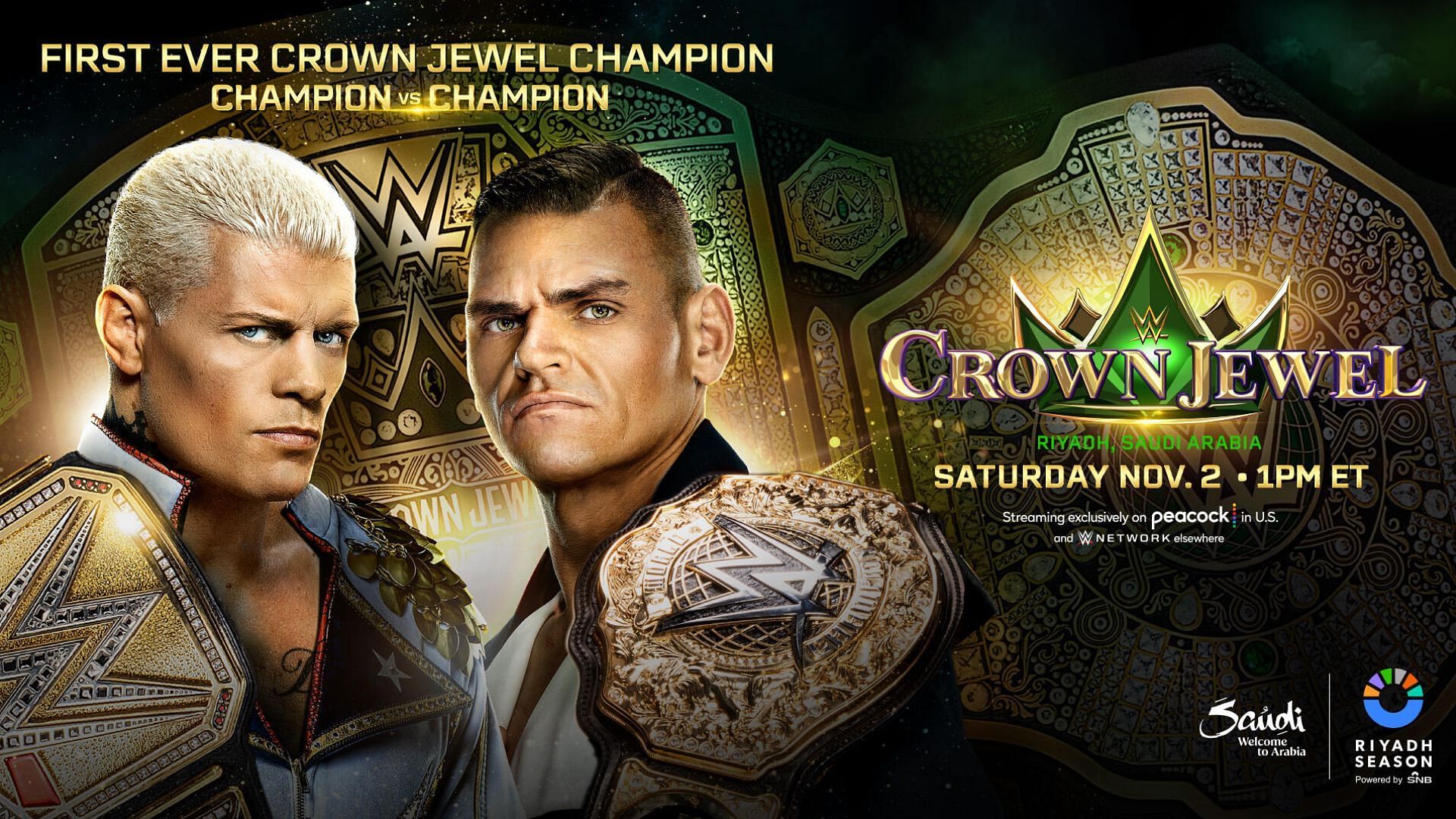 The official poster for WWE Crown Jewel [Image via wwe.com]