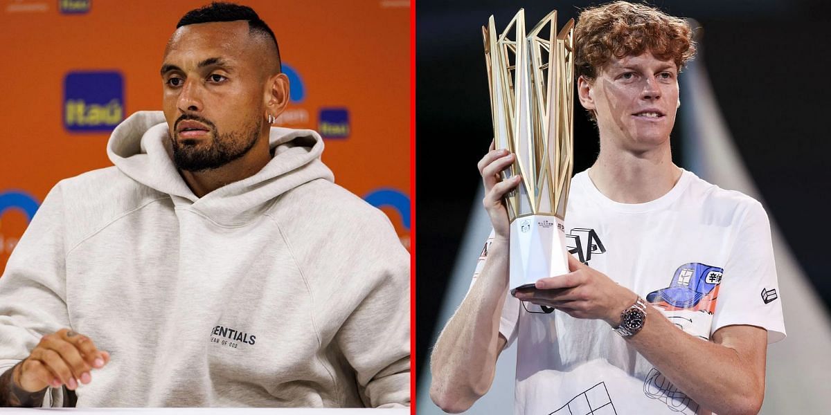 Nick Kyrgios (L) Jannik Sinner (R). (Source: GETTY)