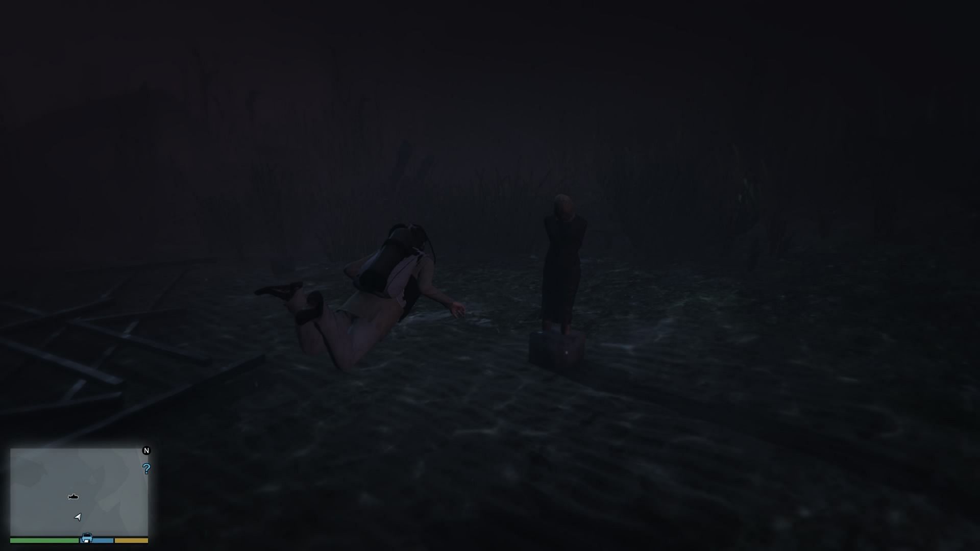 Here's what the Murder Mystery sunken body looks like (Image via Rockstar Games)