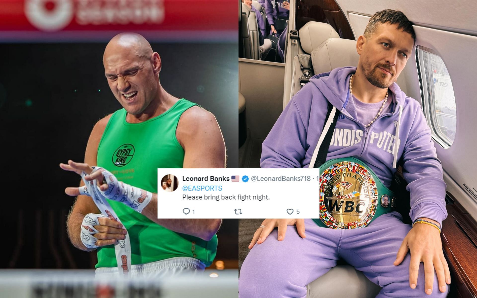 Playstation gameplay featuring Tyson Fury (left) and Oleksandr Usyk (right) draw sharp criticism from fans [Image courtesy: @tysonfury and @usykaa on Instagram]