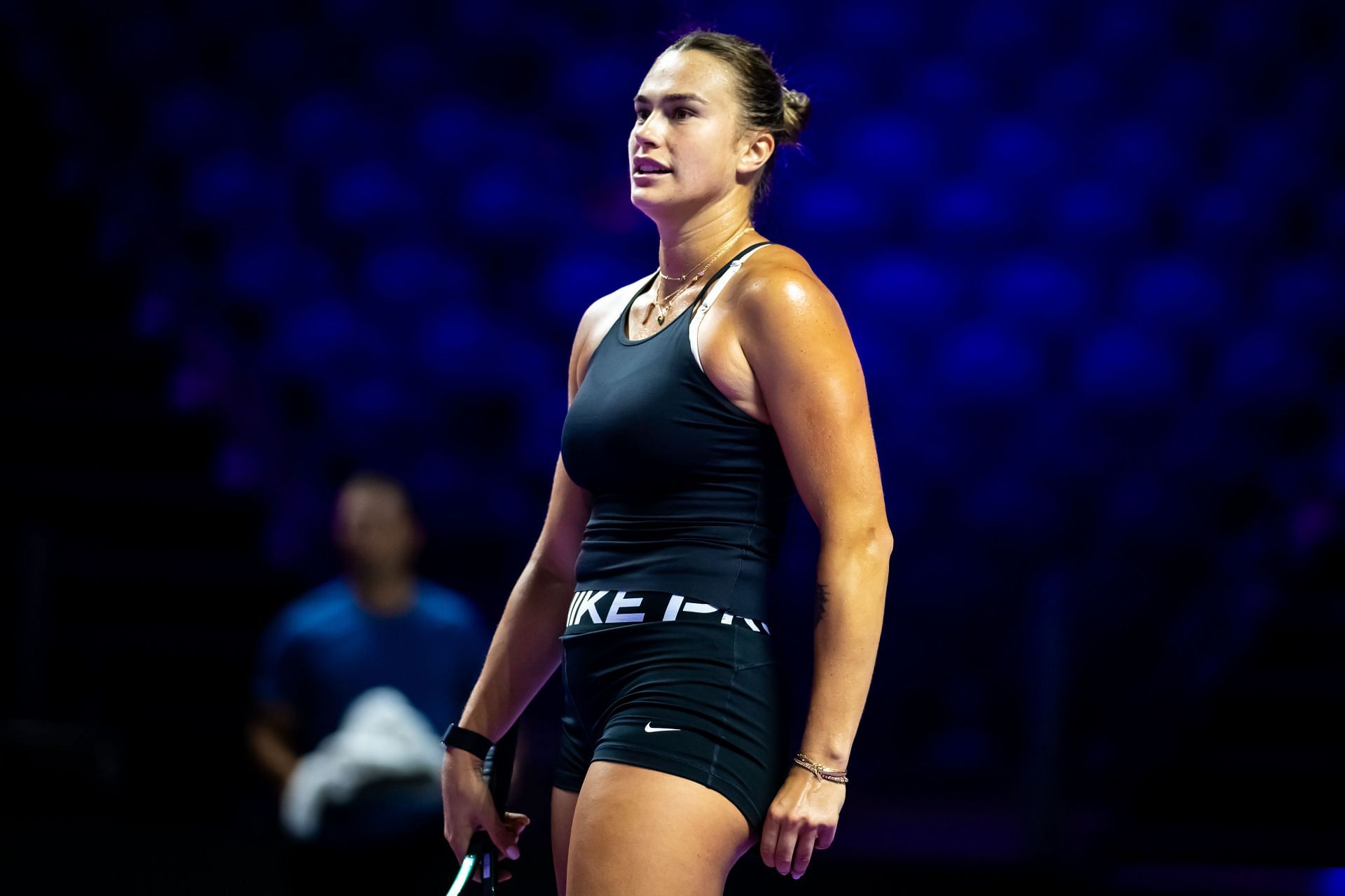 Aryna Sabalenka practicing ahead of the WTA Finals (Image Source: Getty)