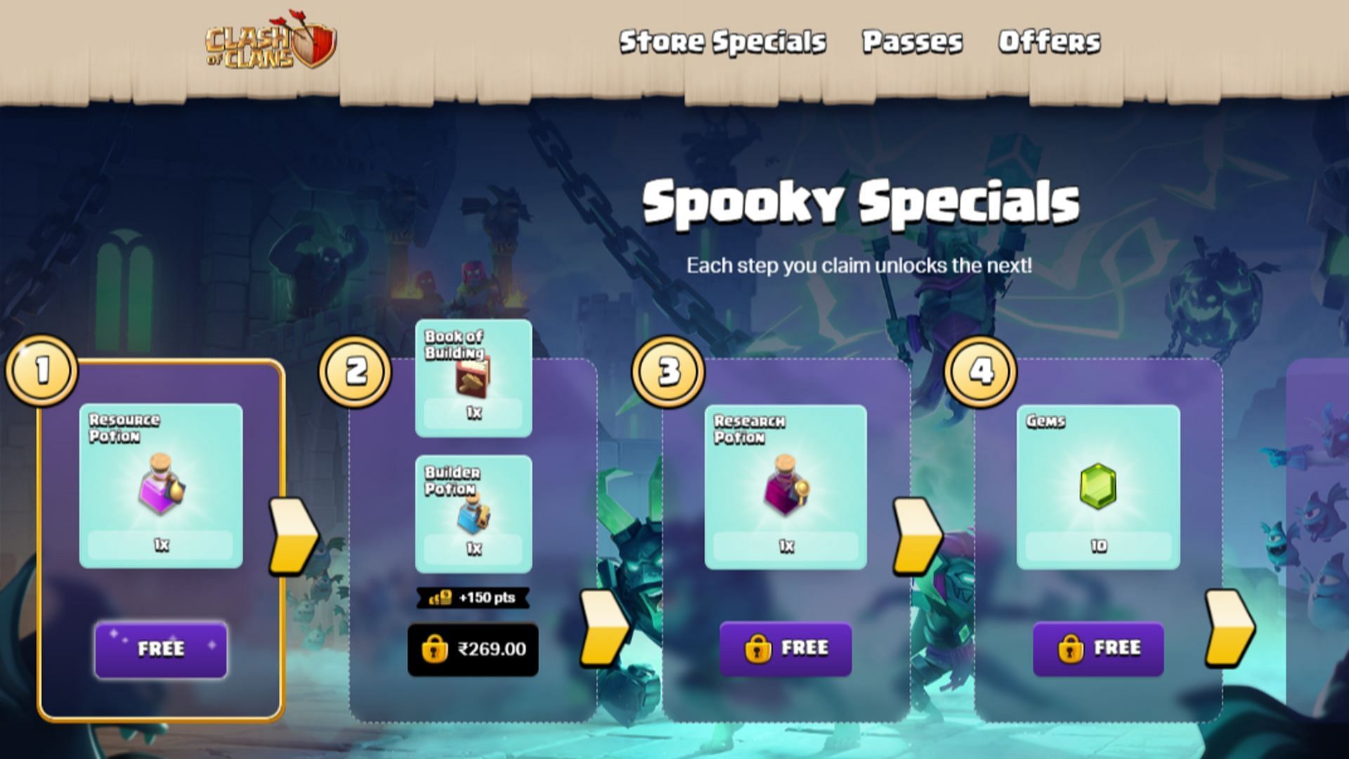 Official webpage for acquiring the free Resource Potion (Image via Supercell)