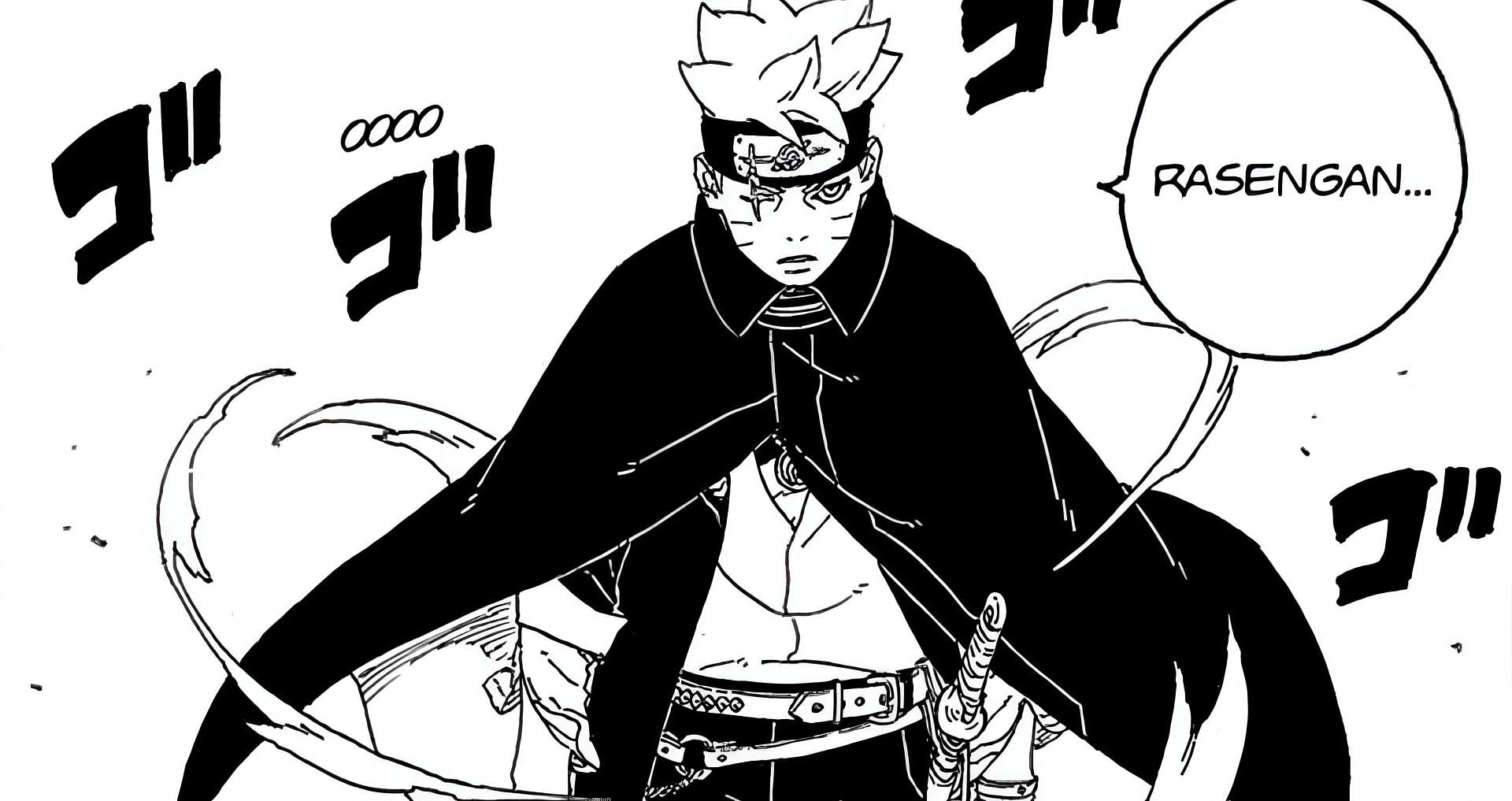 Boruto&#039;s Rasengan Uzuhiko as seen in the manga (Image via Shueisha)