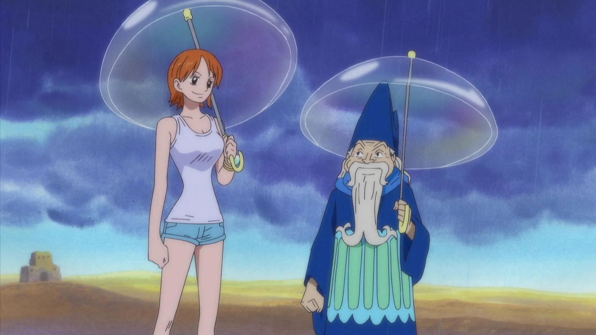 Nami and Haredas as shown in the anime (Image via Toei Animation)