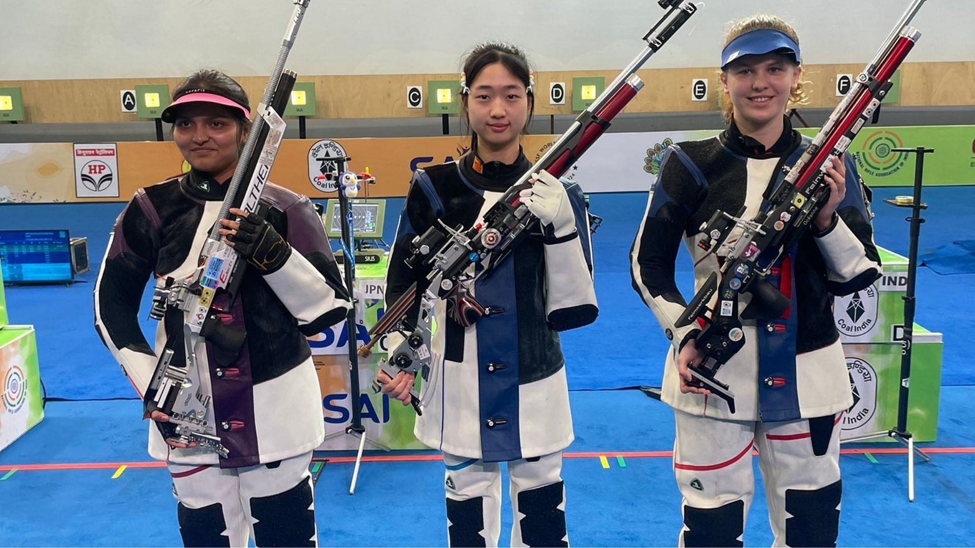 Sonam Maskar brought India its lone medal on the first day of ISSF Shooting World Cup Final 2024. (Image via NRAI/X)