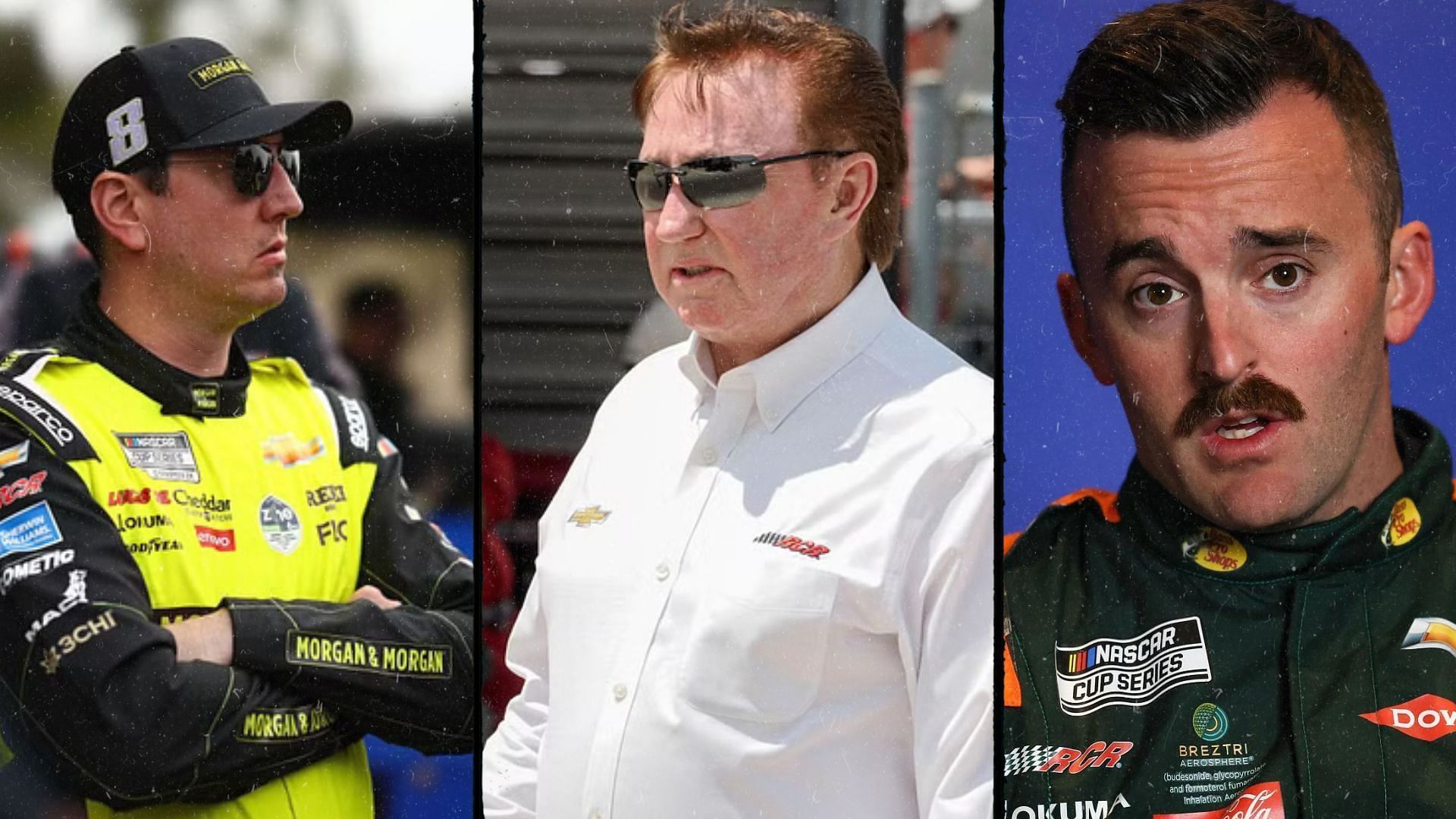 Richard Childress (center) on Kyle Busch (L) and Austin Dillon