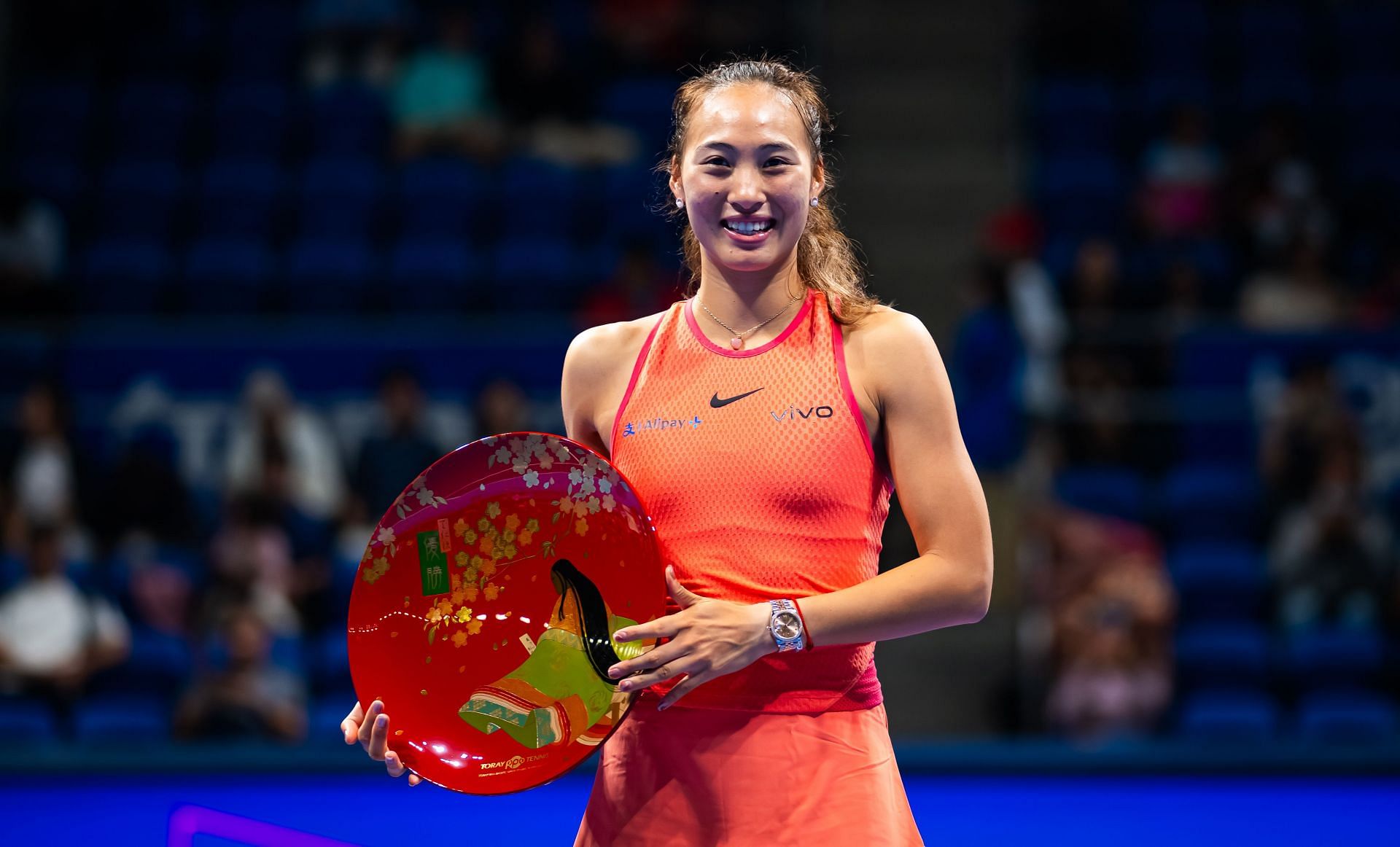 Zheng Qinwen at the Pan Pacific Open 2024. (Photo: Getty)