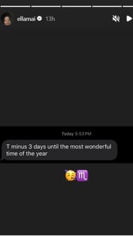 Ella Mai's IG story