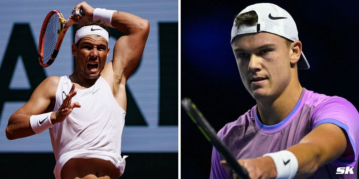 Rafael Nadal (L) and Holger Rune | Images: Getty