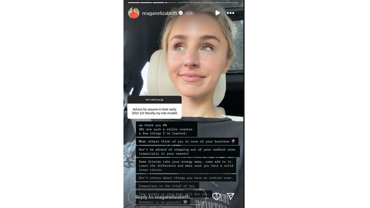 Reagan&#039;s Instagram story