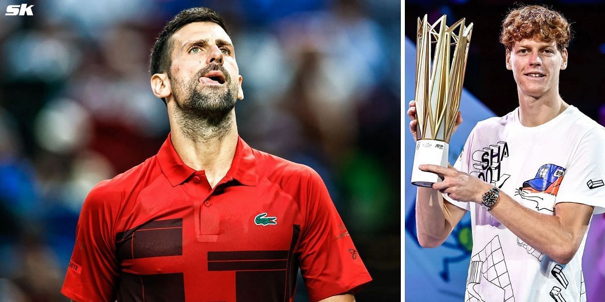 Novak Djokovic (L) and Jannik Sinner. (Photos: Getty)