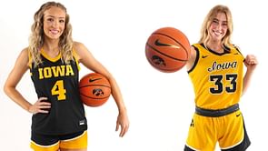 Iowa’s Kylie Feuerbach shares a “totally candid and natural” snap with teammate Lucy Olsen
