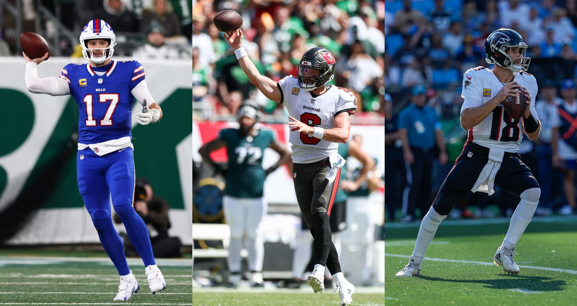 Josh Allen or Baker Mayfield or Kirk Cousins: Who should I start in Week 7 Fantasy Football? (Credit: Imagn)