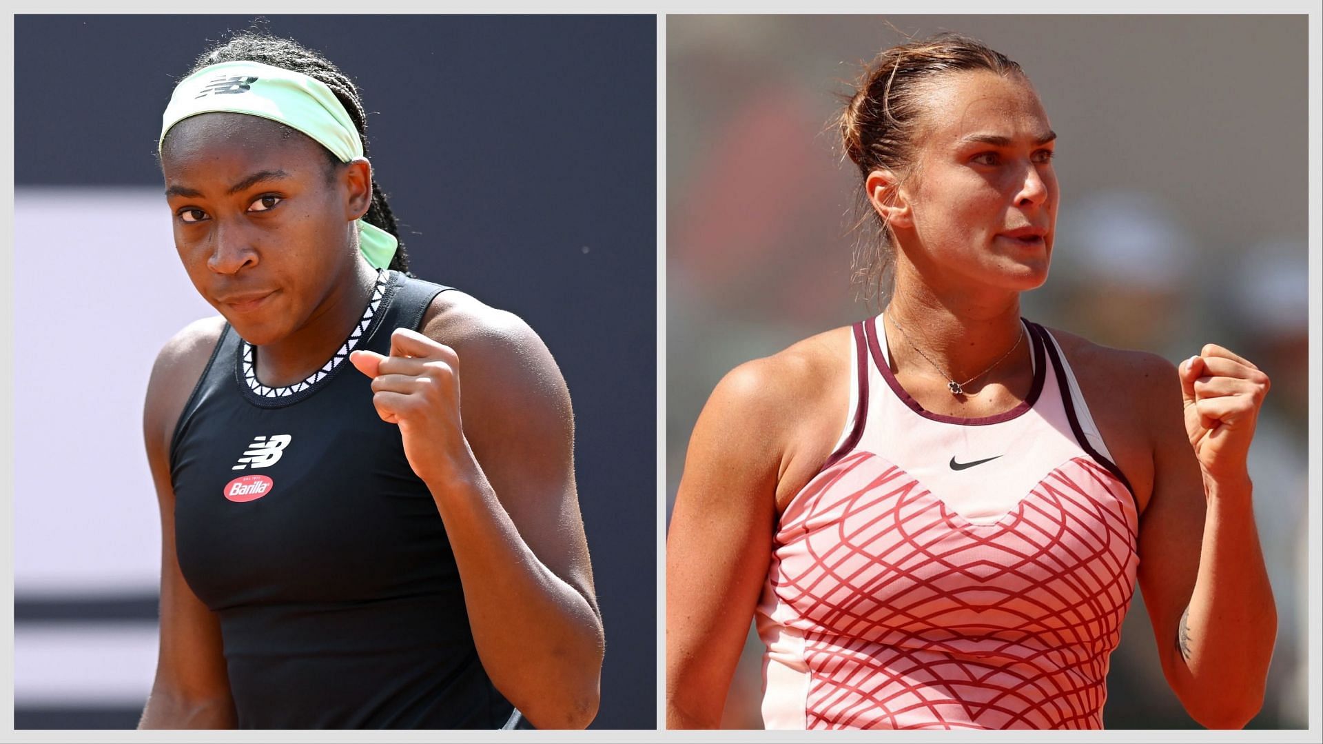 Coco Gauff (L) and Aryna Sabalenka (R) [Image Source: Getty Images]