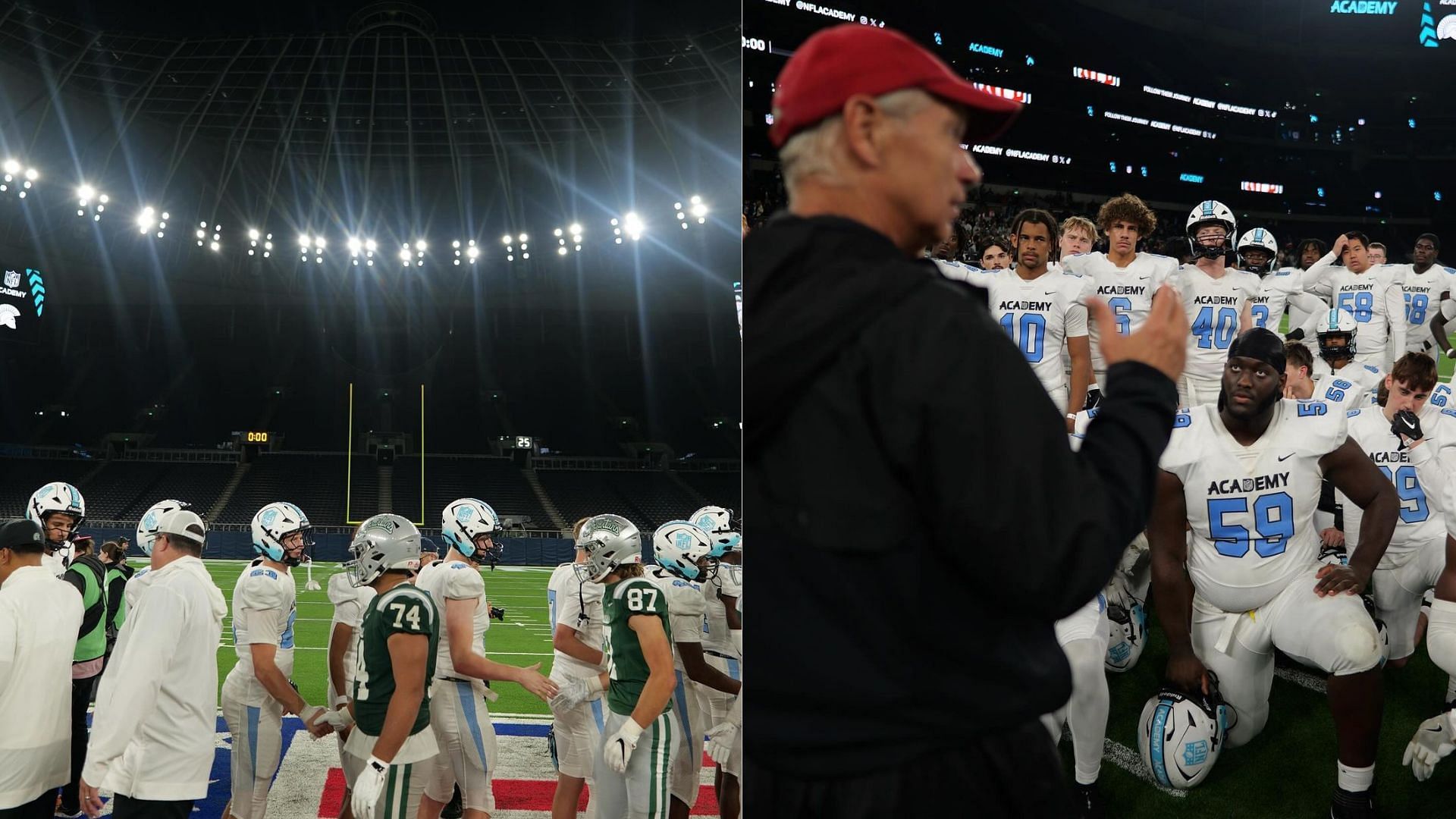 De La Salle played NFL Academy on Tuesday in London (Images via Instagram/NFL Academy)