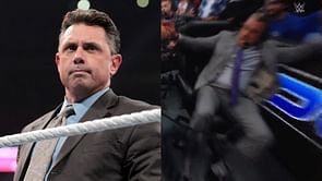 "I might vomit" - Michael Cole furious after WWE star falls on him during SmackDown