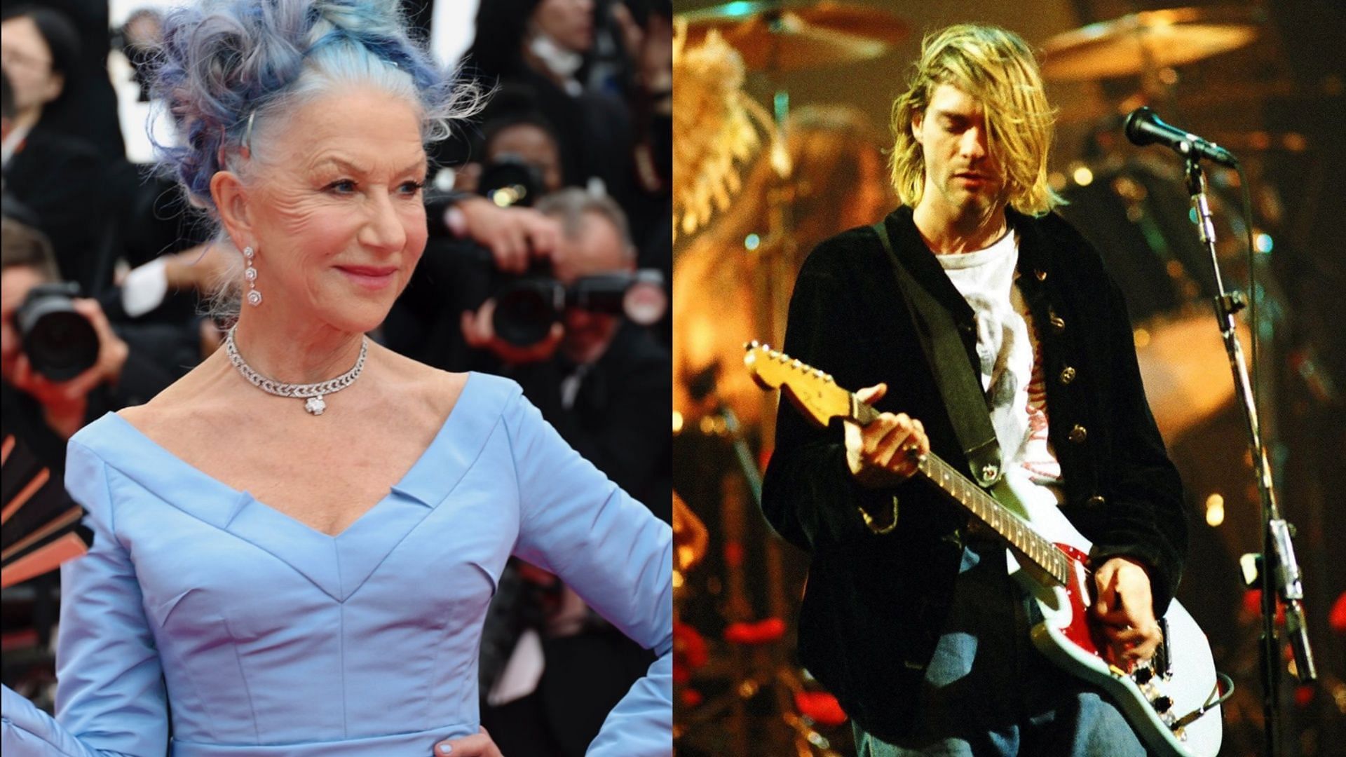 Helen Mirren recently regretted that Kurt Cobain never got to experience GPS. (Image via Instagram/ helenmirren/ kurtcobain)