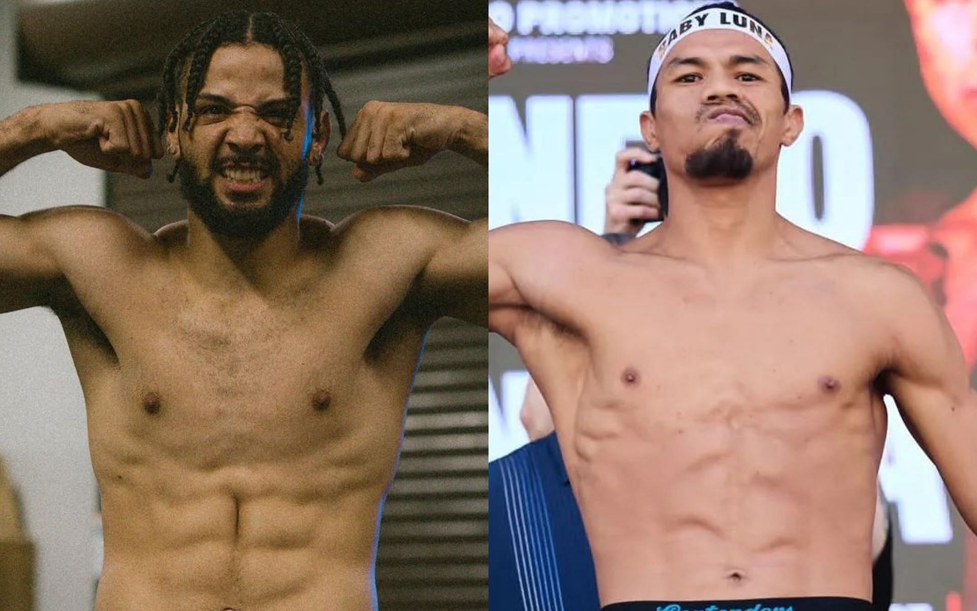 Yoenis Tellez (left) will take on Johan Gonzalez (right) in a super welterweight clash. [Images courtesy: @yoenis_oficial01 and @johanmanotagonzalez01 on Instagram]