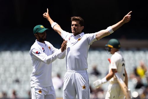 Shaheen Shah Afridi celebrates a wicket. (Credits: Getty)