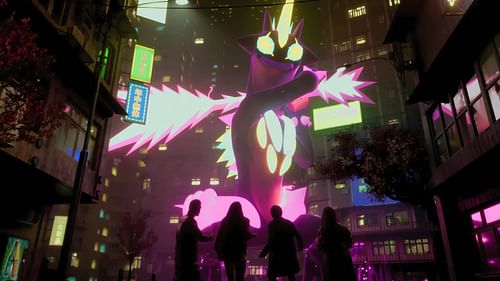 Gigantamax Toxtricity as seen in the Cinematic Trailer (Image via The Pokemon Company)