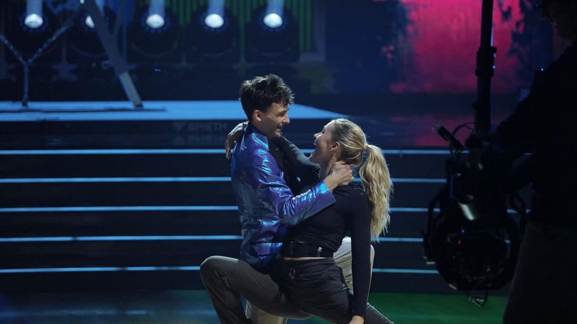 Stephen Nedoroscik performing the Argentine tango with dancing partner Rylee Arnold [Image Source : USA Gymnastics&#039; X account]