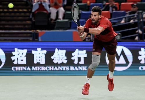 Novak Djokovic at the Shanghai Masters. (Source: Getty)