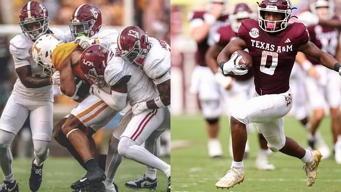 Why is Alabama ranked behind Texas A&M in AP Poll rankings (Week 9)?