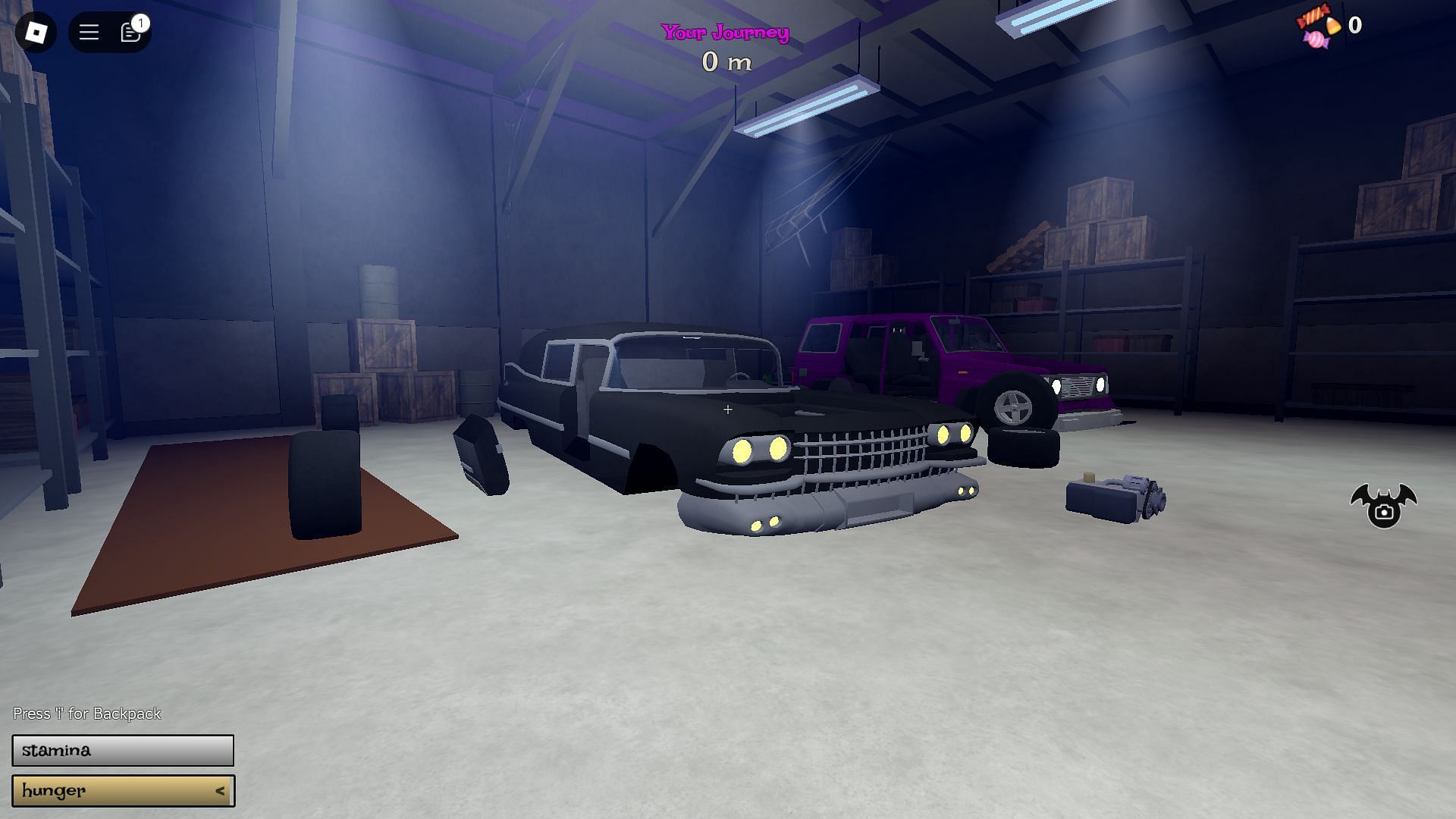 Assembling a car (Image via Roblox)