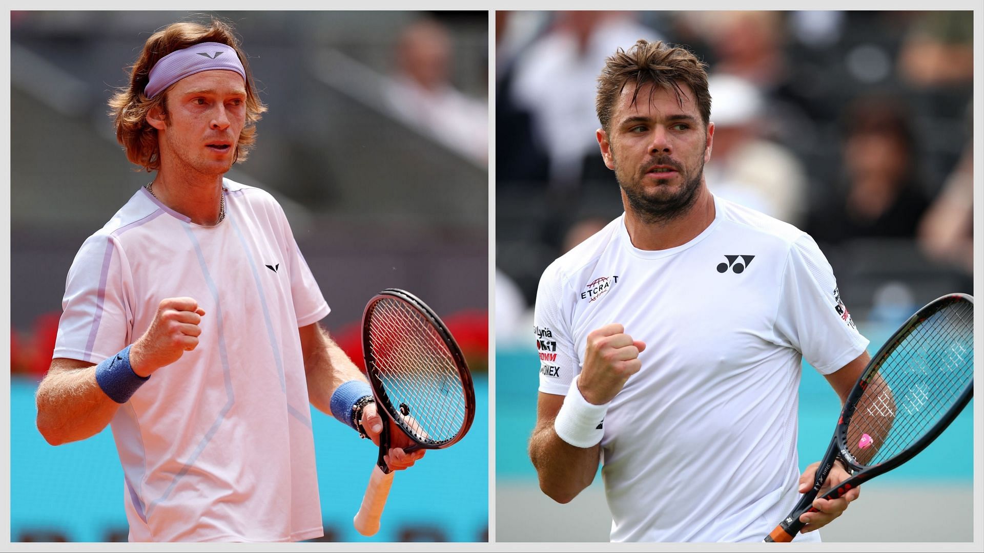 Andrey Rublev vs Stan Wawrinka is one of the quarterfinal matches at the Stockholm Open 2024. (Photos: Getty)