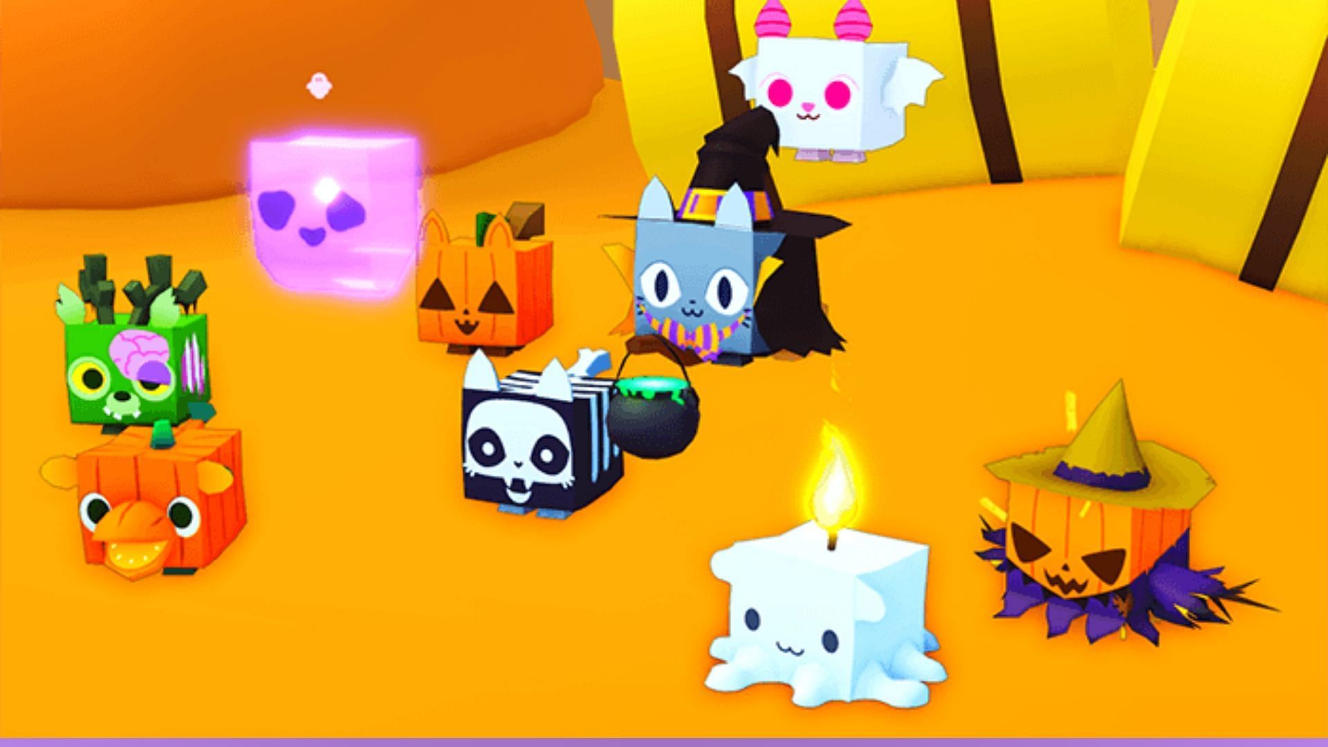 There are eggs in every Halloween zone in PS99 (Image via BigGames)