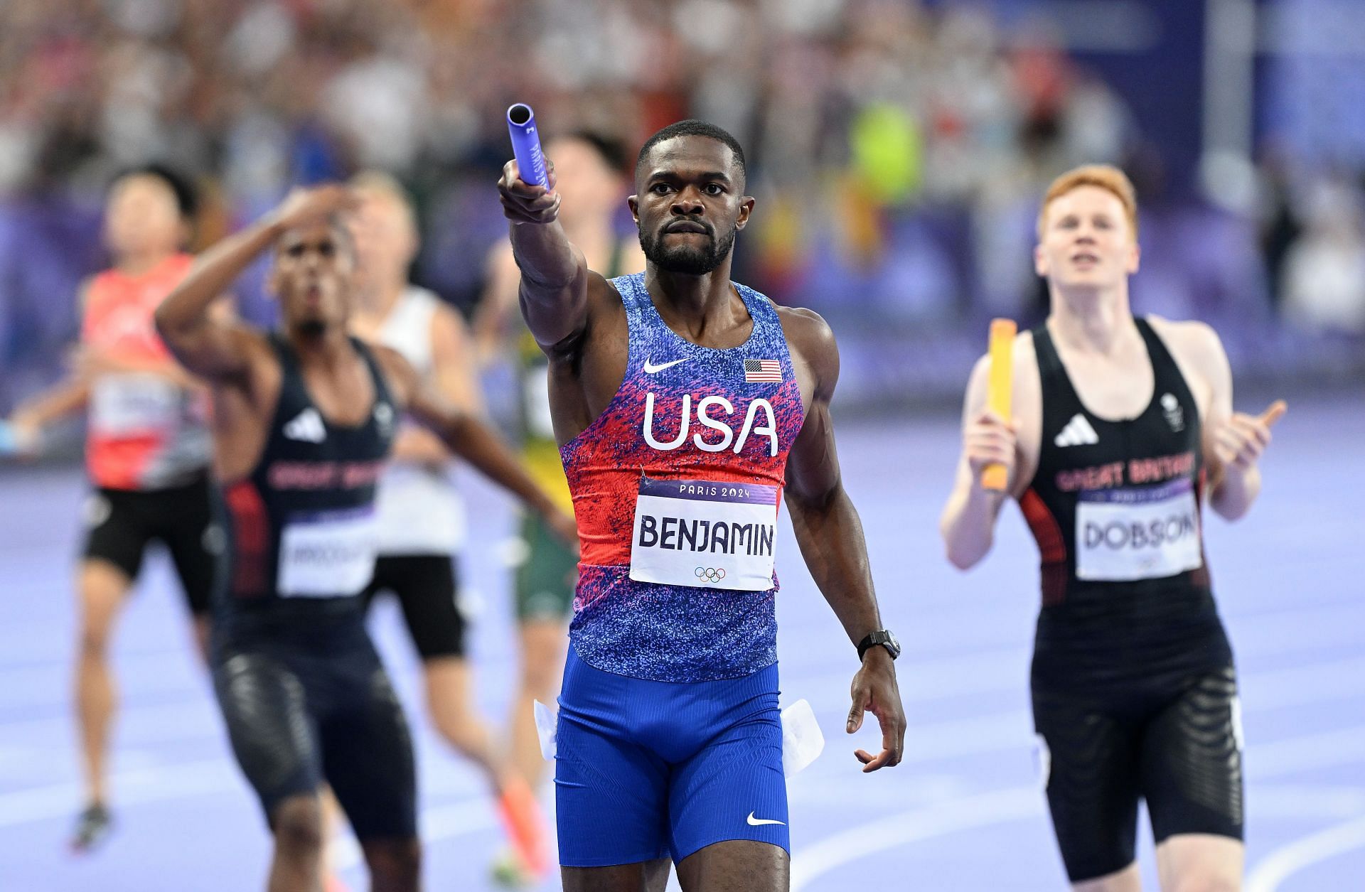 Rai Benjamin won two golds at Paris Olympics 2024. (Photo by Bradley Kanaris/Getty Images)