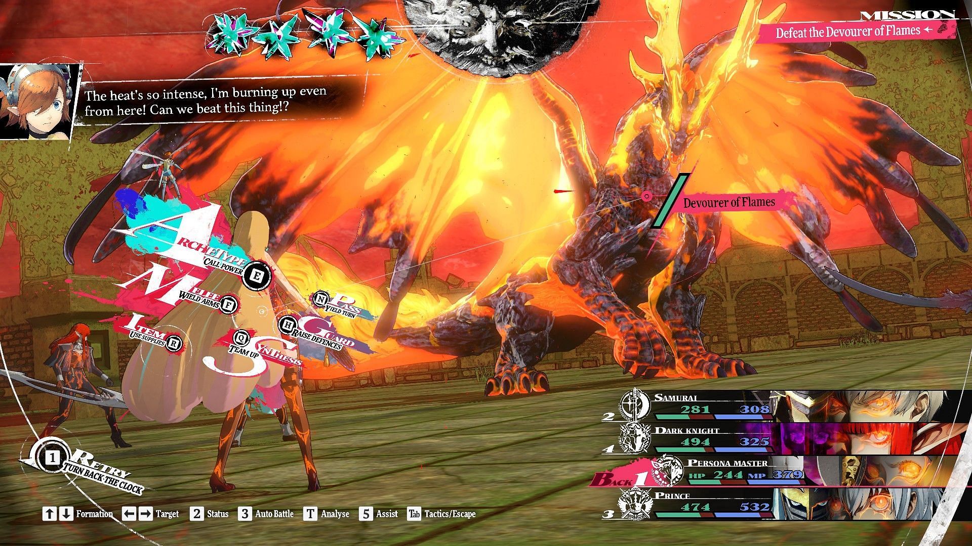 The boss fight (Image via Atlus)