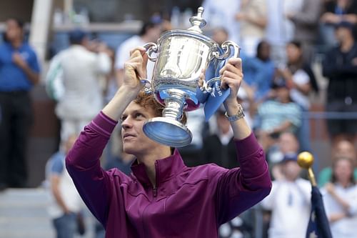 Jannik Sinner pictured at the 2024 US Open - Image Source: Getty