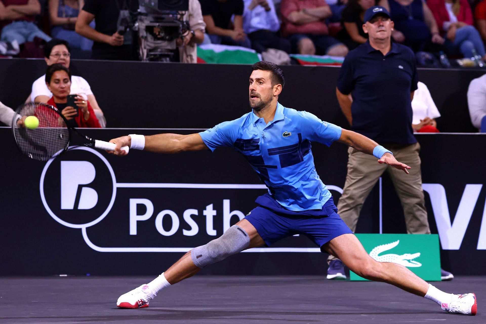 Novak Djokovc pictured at an exhibition match [Source: Getty]