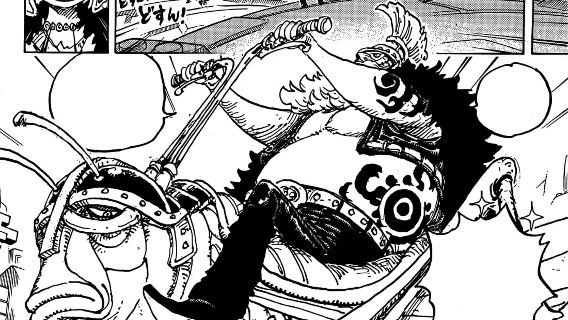 An inhabitant of the Giant Sun God&#039;s toy land as shown in the One Piece manga (Image via Shueisha)