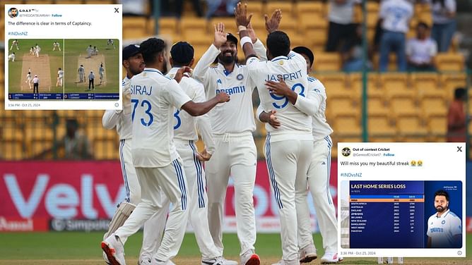 "Will miss you my beautiful streak" - Fans in agony as India's 12-year invincible record comes to an end with a loss in 2nd Test against New Zealand